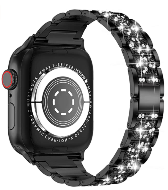 Watch Ultra 49mm Kordon Wiwu Three Beads Set Auger Metal Strap Kayış - 10 Watch Ultra 49mm Kordon Wiwu Three Beads Set Auger Metal Strap Kayış - 10